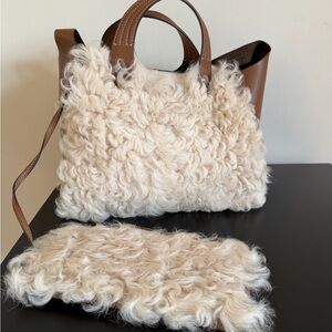 Tory Burch Rory Shearling Tote